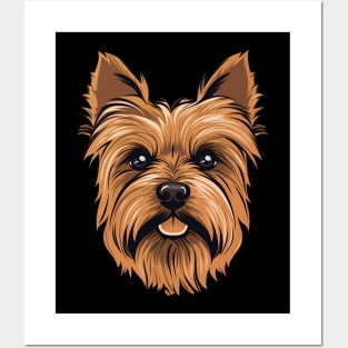 Australian Terrier Face Cute Cartoon Puppy Dog Lover Posters and Art